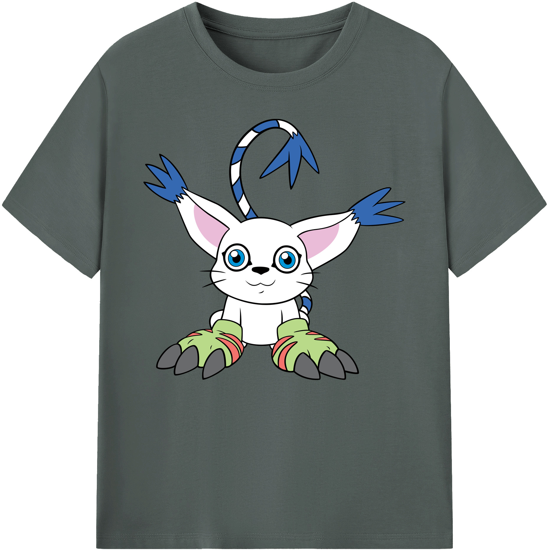 （画像用） Digimon デジタルモンスター/デジモン 綿100％ メンズ半袖Tシャツ｜肌触りやわらか＆通気性